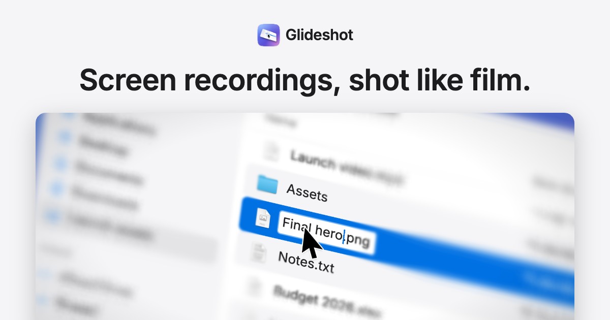 A Mac screen tilted in 3D with shallow depth of field, filmed by Glideshot's virtual camera